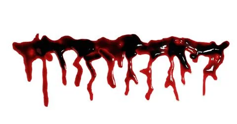 3d render of blood stain, splatter or spatter for crime scene or violence c.. Stock Illustration