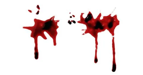 3d render of blood stain, splatter or spatter for crime scene or violence c.. Stock Illustration