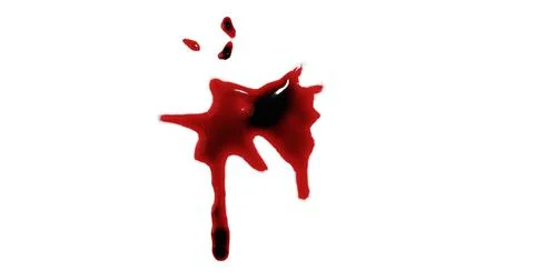 3d render of blood stain, splatter or spatter for crime scene or violence c.. Stock Illustration