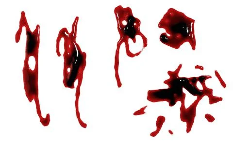 3d render of blood stain, splatter or spatter for crime scene or violence c.. Stock Illustration