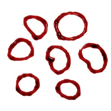 3d render of blood stain, splatter or spatter for crime scene or violence c.. Stock Illustration