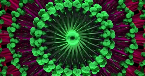 3d render bloom animation of symmetrical multicolor poly octa shape with struts  Stock Footage 302986530