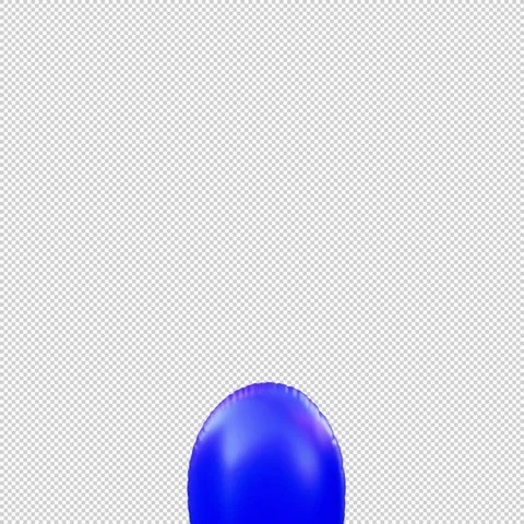 3D Render of Blue Balloon Floating Upward in Seamless Loop Stock Footage 317741558