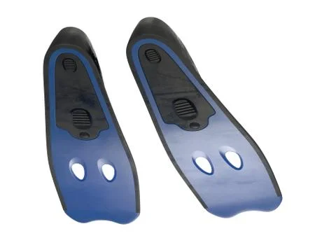 3D render of blue diver flippers isolated on white Stock Illustration