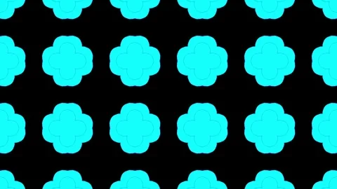 3d render Blue Kaleidoscope effect. Rorschach inkblot test 2 Video stock 95170171