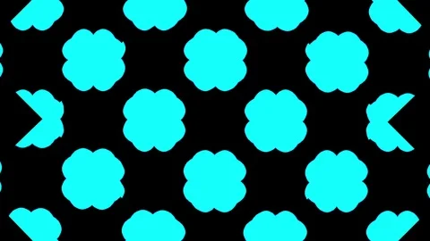 3d render Blue Kaleidoscope effect. Rorschach inkblot test 3 Stock Footage 95170264