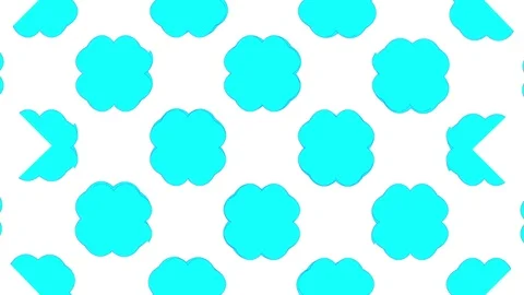 3d render Blue Kaleidoscope effect. Rorschach inkblot test 4 Video stock 95170292