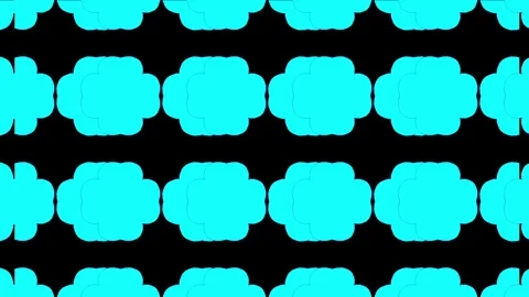 3d render Blue Kaleidoscope effect. Rorschach inkblot test 5 Stock Footage 95170347