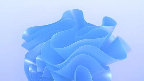 3D render of blue modern elegant abstract background with layered ribbon fo.. Stock Illustration