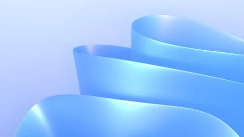 3D render of blue modern elegant abstract background with layered ribbon fo.. Stock Illustration