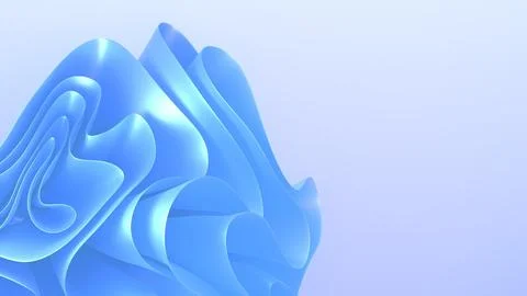 3D render of blue modern elegant abstract background with layered ribbon fo.. Stock Illustration