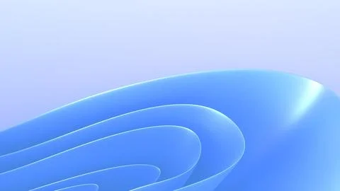 3D render of blue modern elegant abstract background with layered ribbon fo.. Stock Illustration