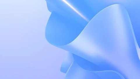 3D render of blue modern elegant abstract background with layered ribbon fo.. Stock Illustration