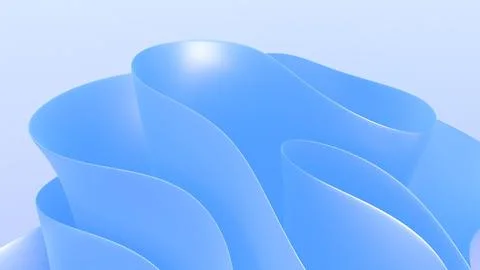 3D render of blue modern elegant abstract background with layered ribbon fo.. Stock Illustration