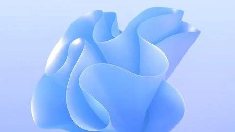 3D render of blue modern elegant abstract background with layered ribbon fo.. Stock Illustration