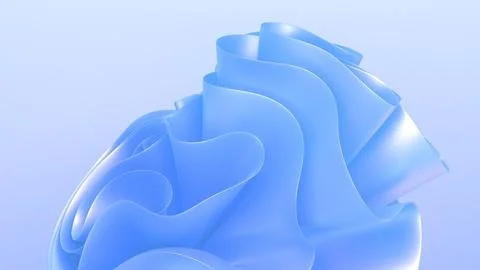 3D render of blue modern elegant abstract background with layered ribbon fo.. Stock Illustration