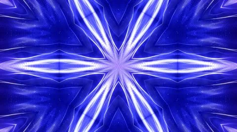 3d render. Blue motion design bg with symmetrical star pattern. Abstract sci-fi Illustrazione stock