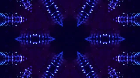3d render. Blue motion design bg with symmetrical star pattern. Abstract sci-fi 스톡 일러스트