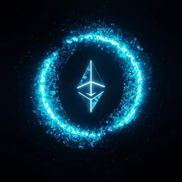 3D Render Blue particle energy sphere. Abstract technology, science, engineer イラスト素材