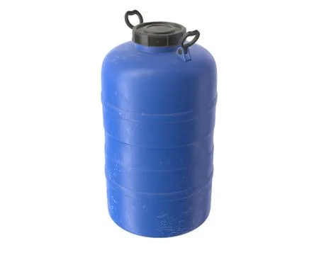 3d render of a blue Water Barrel on white background Stock Illustration