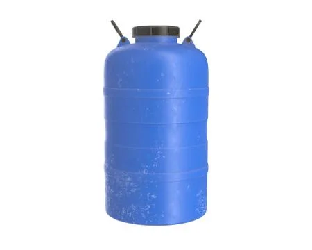 3d render of a blue Water Barrel on white background Stock Illustration