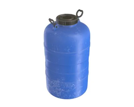 3d render of a blue Water Barrel on white background Stock Illustration