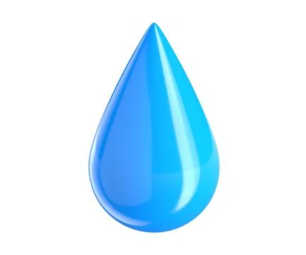 3D render of blue water drop icon Stock Illustration
