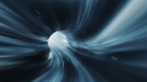 3d render Blue Wormhole time vortex space Stock Illustration