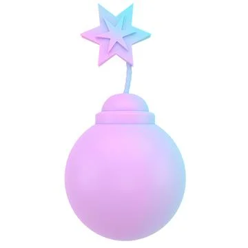 3D render bomb icon. 3D rendering bomb icon. Stock Illustration