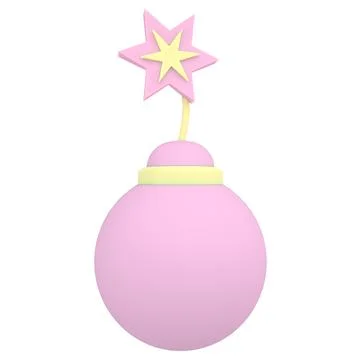 3D render bomb icon. 3D rendering bomb icon. Stock Illustration