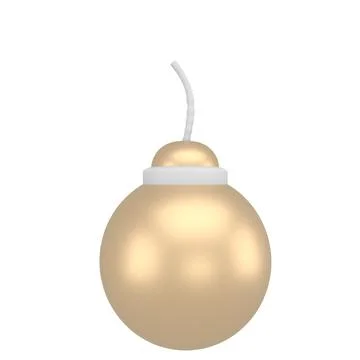 3D render bomb icon. 3D rendering bomb icon. Illustrazione stock