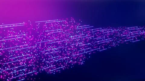 3d render of Bottleneck effect with limited flow through bottleneck concept. Illustrazione stock