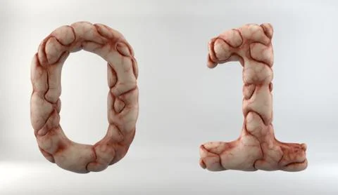 3D Render of Brain Alphabet Stock Illustration