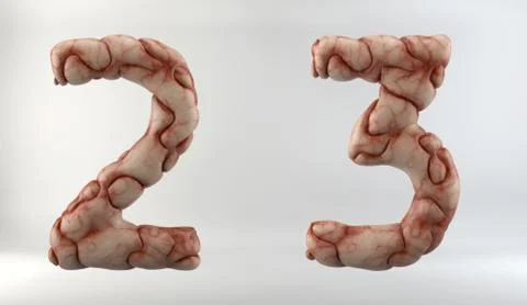 3D Render of Brain Alphabet Illustrazione stock