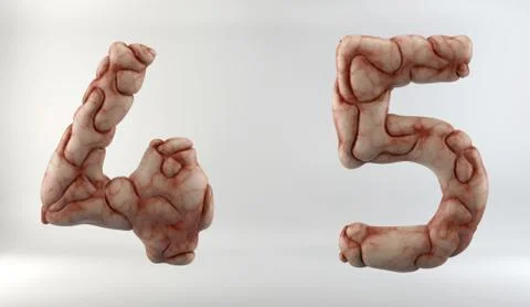 3D Render of Brain Alphabet Ilustração Stock