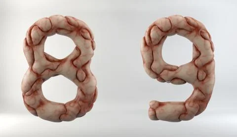 3D Render of Brain Alphabet Stock Illustration