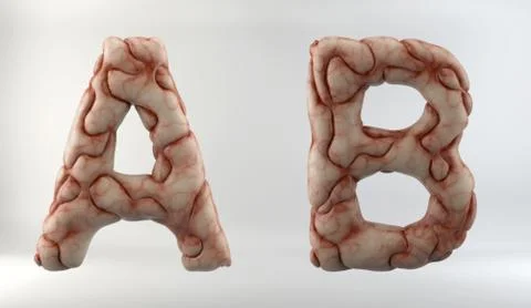 3D Render of Brain Alphabet Illustrazione stock