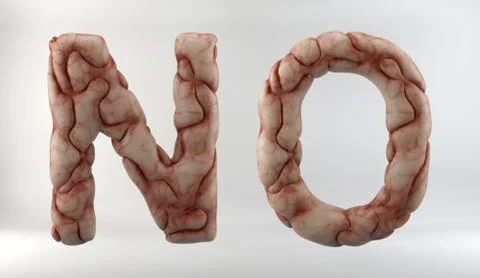 3D Render of Brain Alphabet Stockillustratie