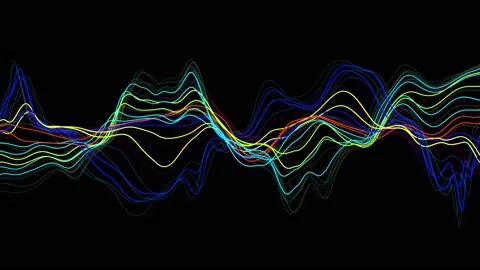 3d render of bright colorful 3d lines. Stock Footage 168082900
