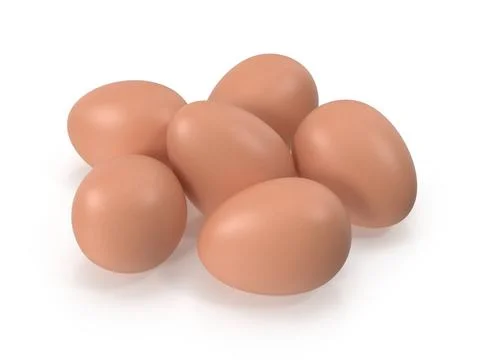 3d Render of Brown Eggs Stock Illustration