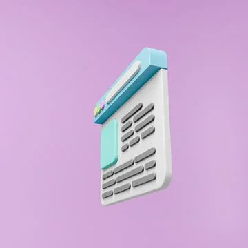 3d render browser page minimalistic Stockillustratie