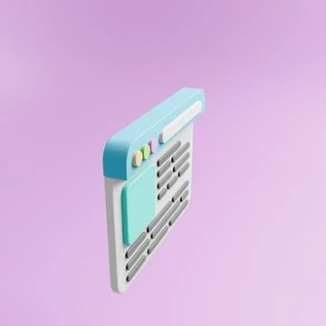 3d render browser page minimalistic Stock Illustration