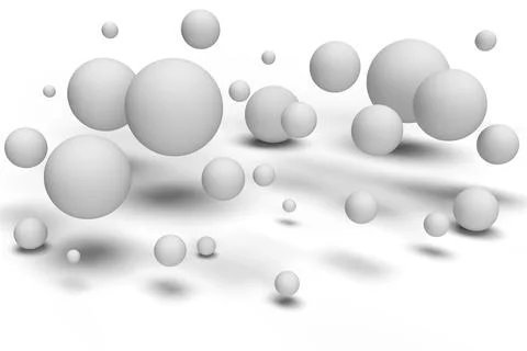 3d render. Bubbles on a white background. Stock Illustration