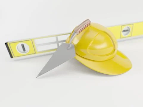3d render of a builders trowel Stock Illustration