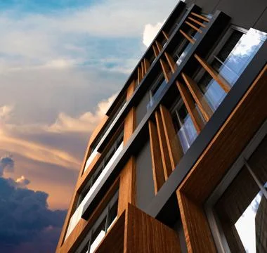 3d render of building exterior Stock Illustration