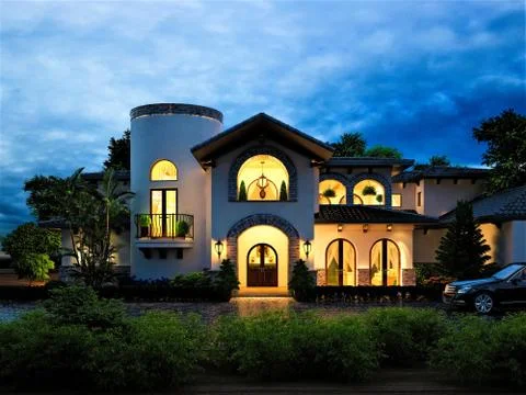 3D Render of Building Exterior Ilustración de archivo