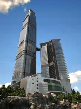 3D Render of Building Exterior Ilustración de archivo