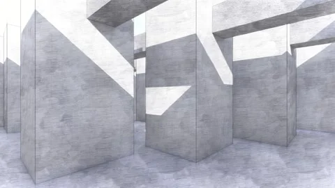 3d render of an building Stock Footage 260792640