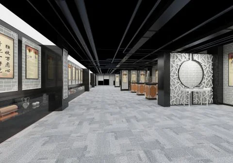 3D Render of Building Ilustración de archivo