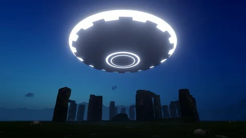 The 3d render building was hanging over a building made of huge stones of the me Stock Footage 90989459